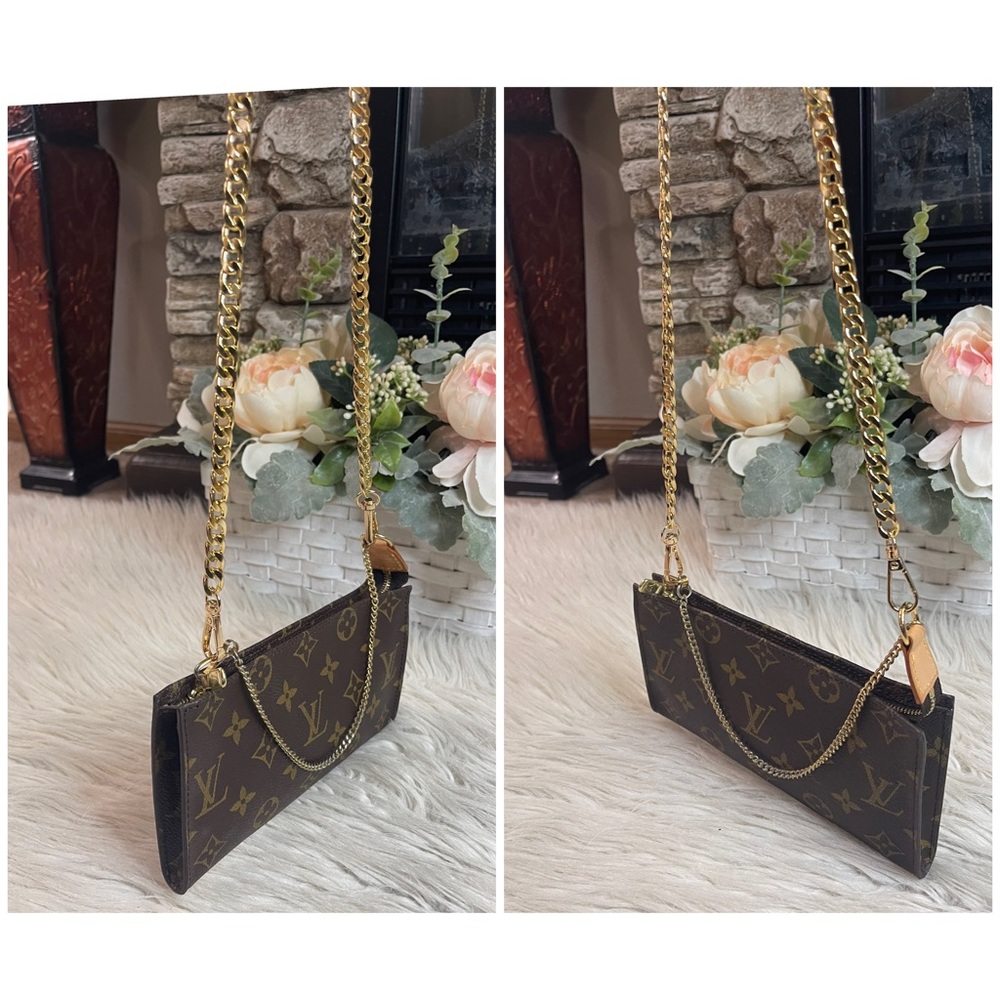Louis Vuitton Brown Monogram Chain Shoulder Bag - Picture 14 of 15